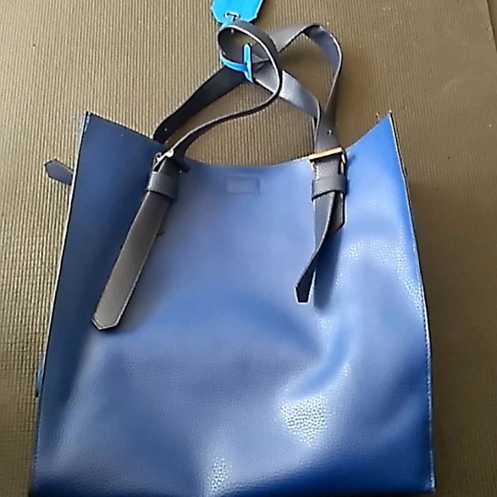 REED Two Tone Blue Tote With Removable Coin Purse